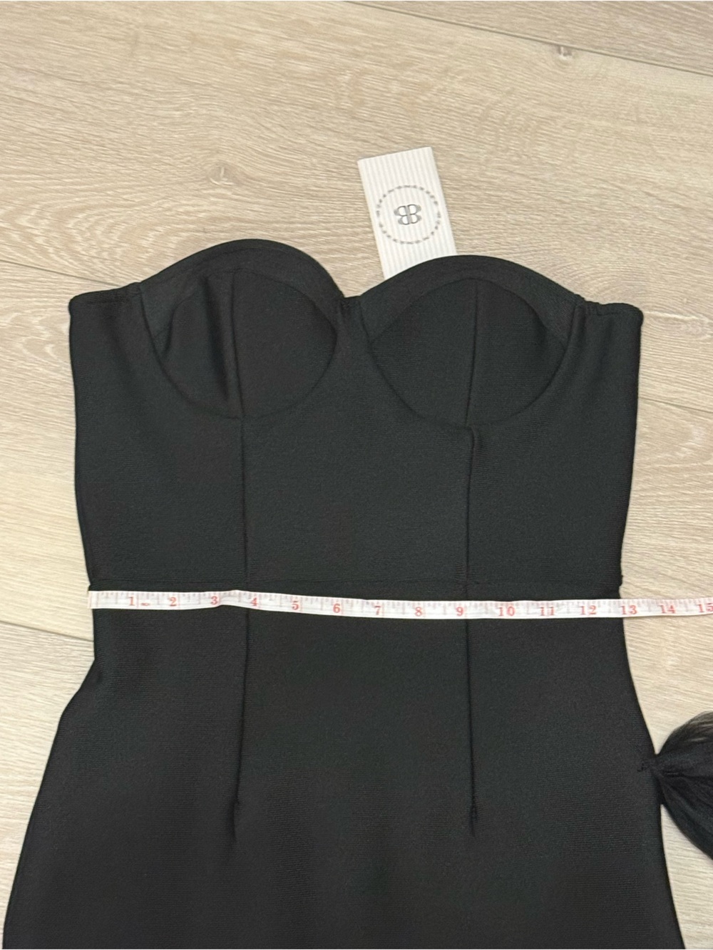 Bella Barnett Classic Strapless Black Midi Dress NWT - Picture 9 of 11